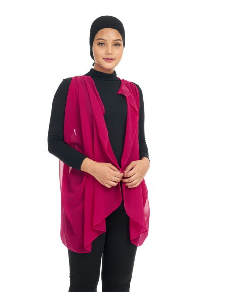 Scarf Cardigan Shell Pink