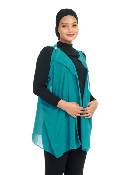 Scarf Cardigan Blue