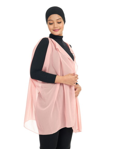Scarf Cardigan Peach